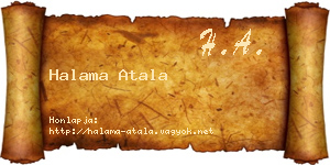 Halama Atala névjegykártya